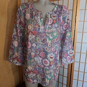 Talbots, NEW tunic top, large NEW With Tags